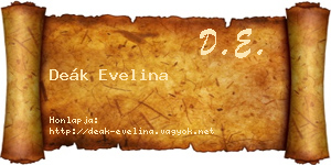 Deák Evelina névjegykártya